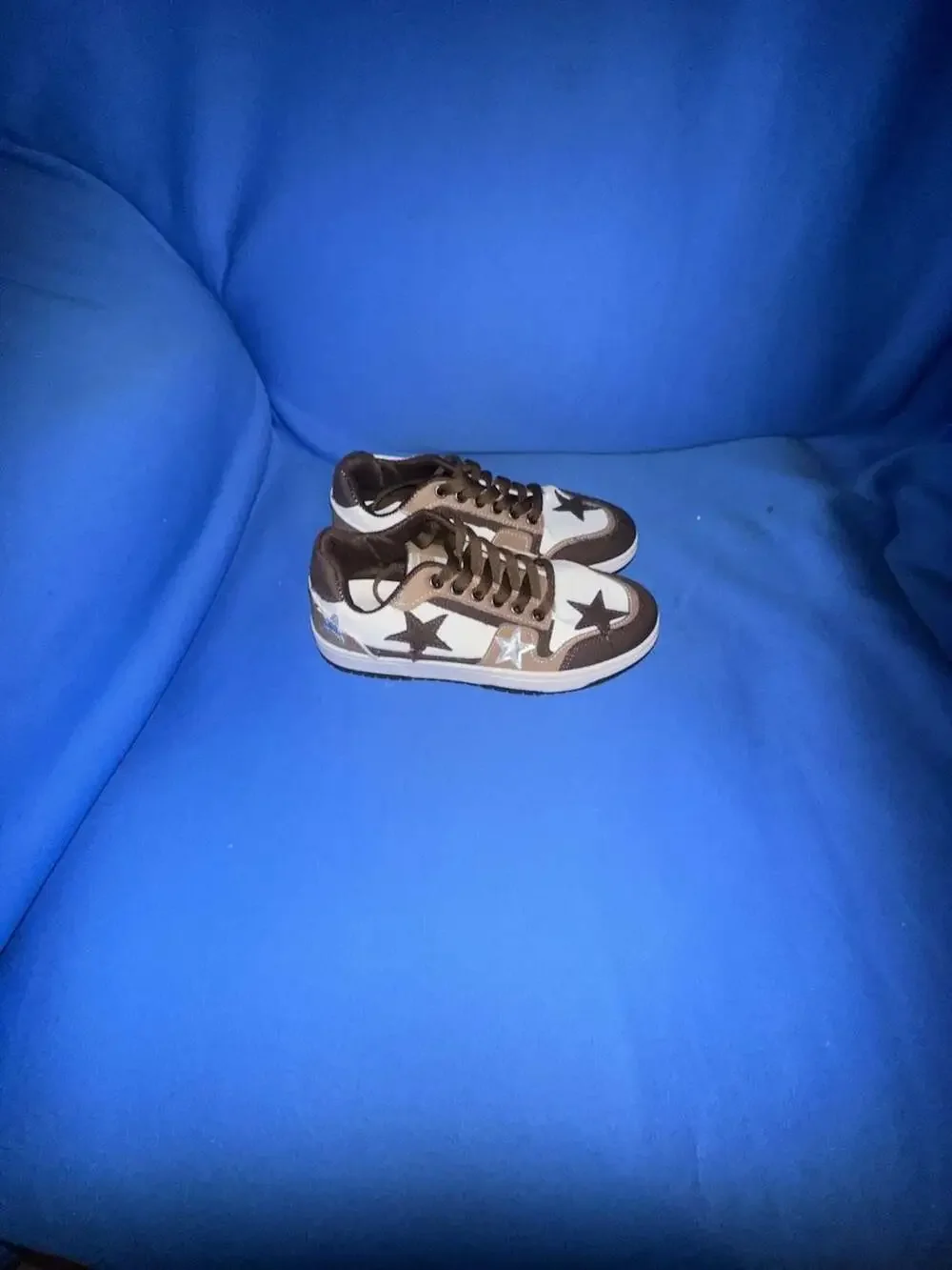 Women's Star Patchwork Lace-Up Casual Skate Sneakers